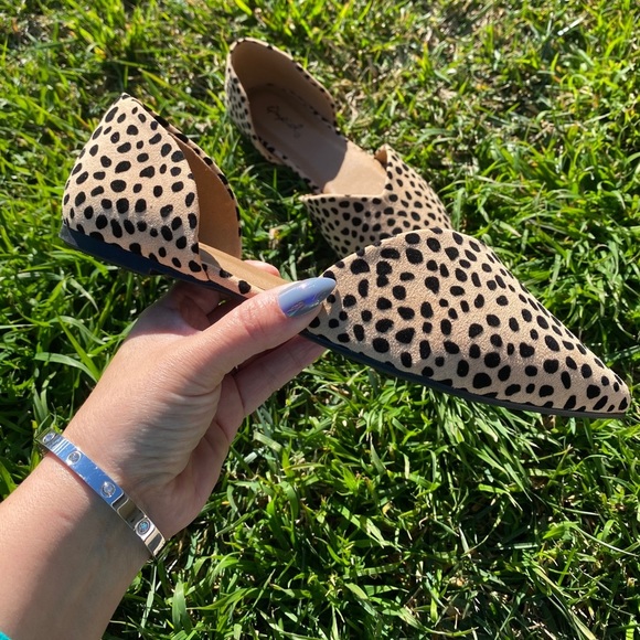 LAST ONE - Leopard Print Pointy Toe Slip On Mule Shoes SIZE 5.5 - Picture 5 of 7